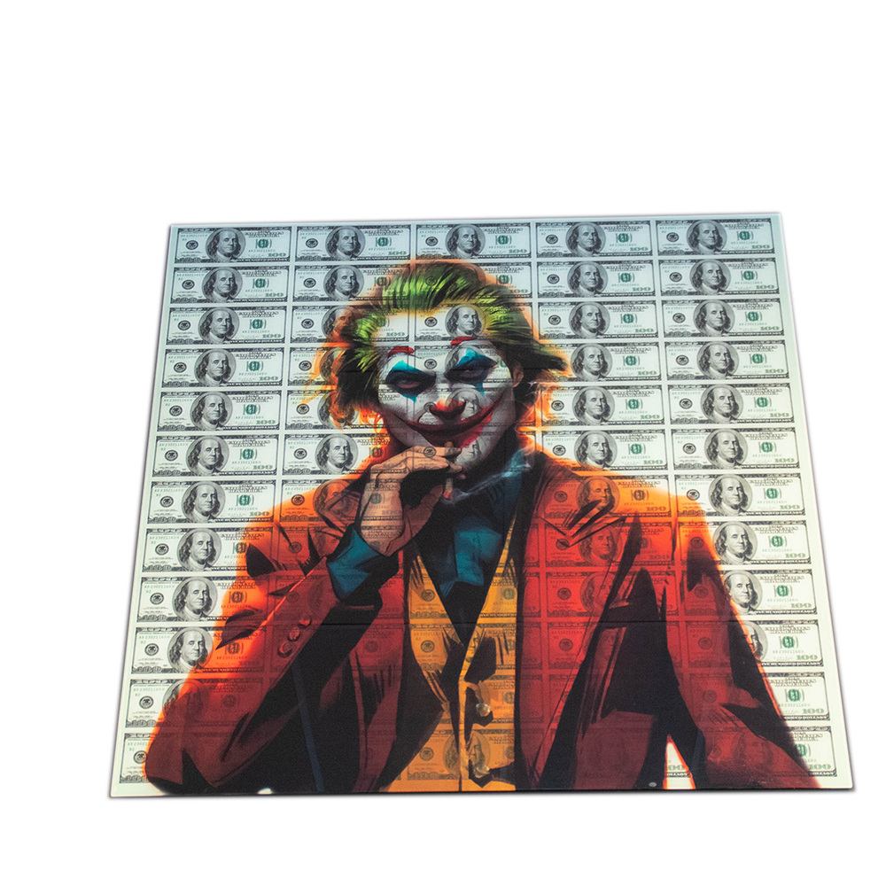 Joker- Art Glasschilderij - Bazaaronline wonen