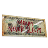 money never sleep - Art Glasschilderij - Bazaaronline wonen